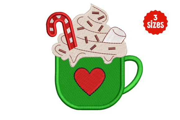Christmas Hot Chocolate Heart Mug