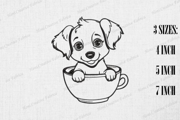 Cute Australian Shepherd in Coffee Cup